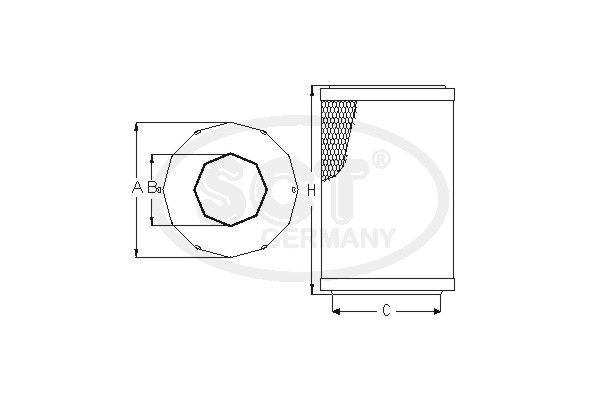 SCT GERMANY Sekundārā gaisa filtrs SW 3815